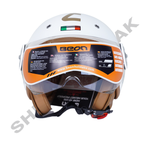 کلاه کاسکت موتورسیکلت بیون B-110 18 Nano Air Whait Shine کد 01