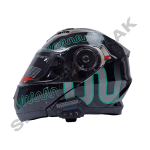 کلاه کاسکت بلوتوث دار فک متحرک دبلیو استاندارد Bgreen _ 165 Z