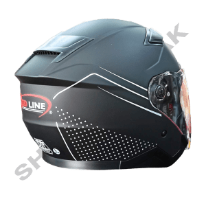 کلاه کاسکت بدون فک ردلاین | BLACK W23